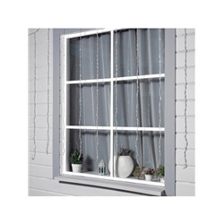 Гирлянда «Водопад» 2×1.5 м, IP44, прозрачная нить, 400 LED, свечение бело-синее, 8 режимов, 220 В