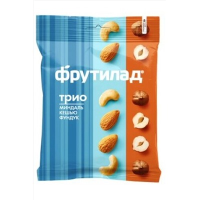 Смесь ореховая "Трио" (фундук, кешью, миндаля) 45г ЭКОПРОДУКТЫ, 1190989