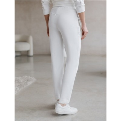 Трикотажные брюки на резинке из футера двухнитки эластичные