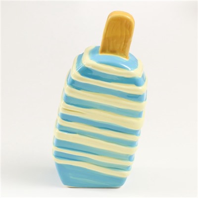 Копилка для денег «Подтаявшее эскимо», керамика, 8.2×3.8×15.5 см