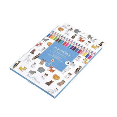 Карандаши 18цв "СЧАСТЛИВЫЙ ЦВЕТ/HAPPYCOLOR" 30-0052 Bruno Visconti