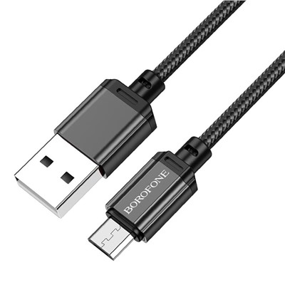 Кабель USB - micro USB Borofone BX87 12W 100см 2,4A  (black)
