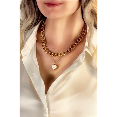 Колье Сердце двустороннее + Подарок НАТАЛИ, 1133044