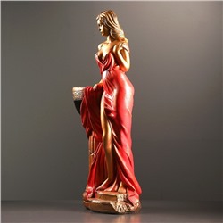 Фигура с кашпо «Девушка Дана», 23×31×81 см, гипс, цвет бронзовый, красный