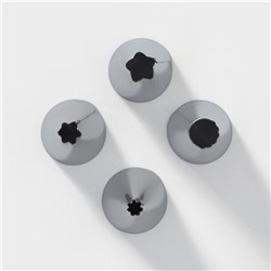 Набор кондитерский, 6 предметов: адаптер, мешок, 4 насадки d=1.8 см, бирюзовый