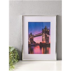 Фоторамка для фото 30×40 см, с паспарту 21×30 см, Vivo, серебро