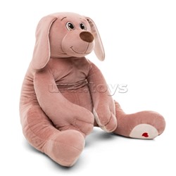 Собака Чарли, 70см (сидя 35 см), пудровый