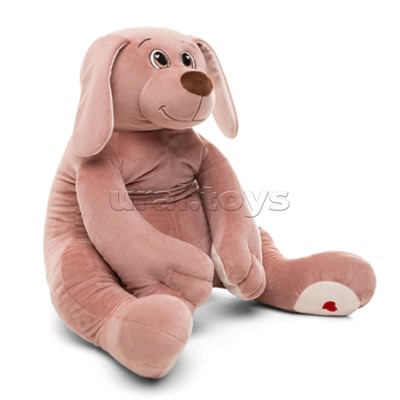 Собака Чарли, 70см (сидя 35 см), пудровый