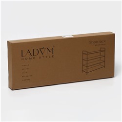 Обувница металлическая LaDо́m, 4 яруса, 60×27×64 см, чёрная