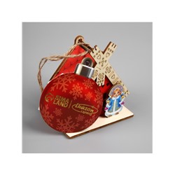 Подвеска световая «Дом Снегурочки», 8×4×8.5 см, 1 LED, от батареек AG10×3, свечение тёплое белое