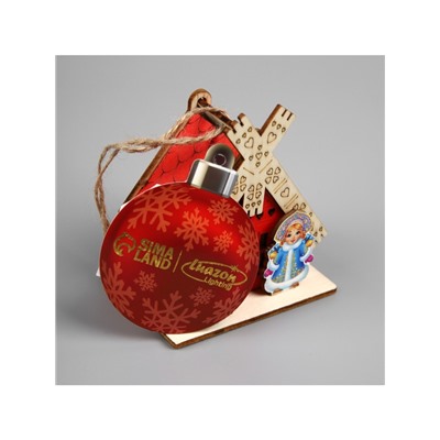 Подвеска световая «Дом Снегурочки», 8×4×8.5 см, 1 LED, от батареек AG10×3, свечение тёплое белое