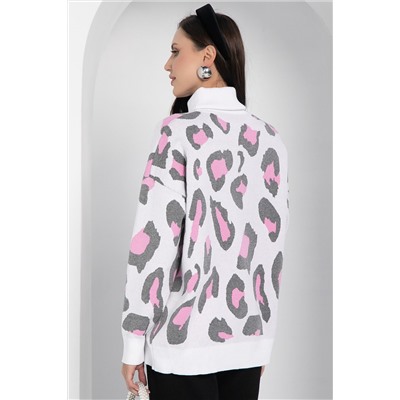 Джемпер Лоренсия (бело-розовый) Б12701-18