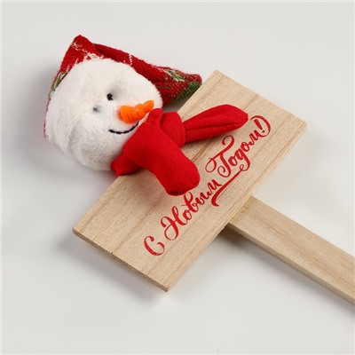 Топпер новогодний для торта «Снеговик»