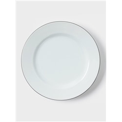 Тарелка Добрушский завод «Идиллия», d=20 см, фарфор, белая