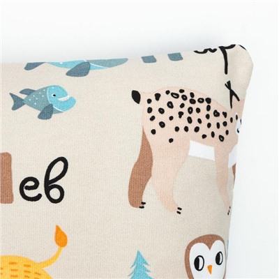 Наволочка декоративная «Этель. Веселый алфавит», 40×40 см, хлопок 100%