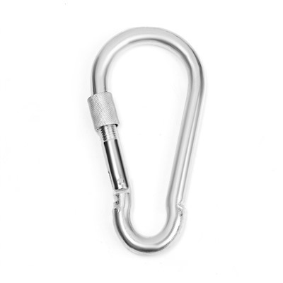 Карабин монтажный с фиксатором ТУНДРА krep, DIN5299D, 13×160 мм, оцинкованный, 1 шт.