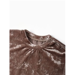 Костюм (шорты и футболка) Крошка Я «Бархат», рост 92-98 см, бежевый