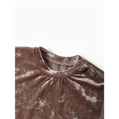 Костюм (шорты и футболка) Крошка Я «Бархат», рост 92-98 см, бежевый