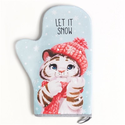 Варежка-прихватка Winter fun, 20×28 см, саржа, 100% хлопок, ватин 250 г/м²