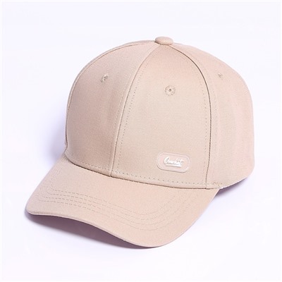 Кепка детская для девочки, бежевая, размер 54 см