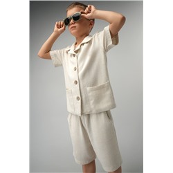 Льняной костюм для мальчика Happyfox