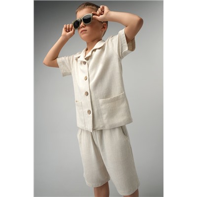 Льняной костюм для мальчика Happyfox