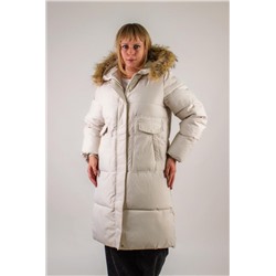 Зимняя парка, натуральный мех арт.625 (Молочный)