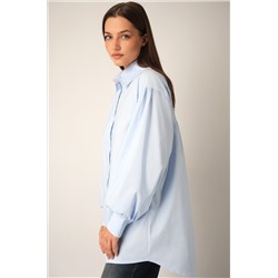 Женская удлиненная рубашка оверсайз с широкими рукавами Happyfox