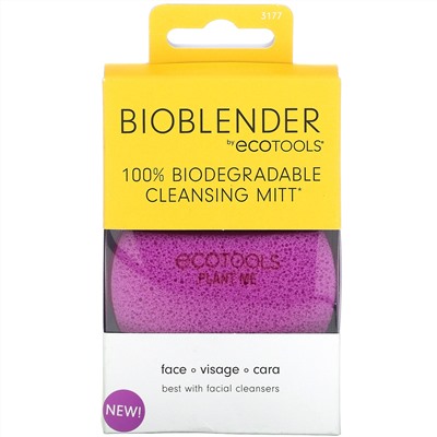 EcoTools, Bioblender, 100% Biodegradable Cleansing Mitt, Face, 1 Piece