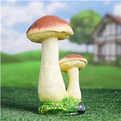 Садовая фигура из полистоуна «Гриб подосиновик двойной средний», 24 см