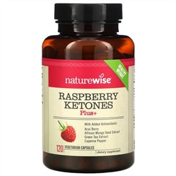 NatureWise, Кетоны клубники Плюс, 120 вегетарианских капсул