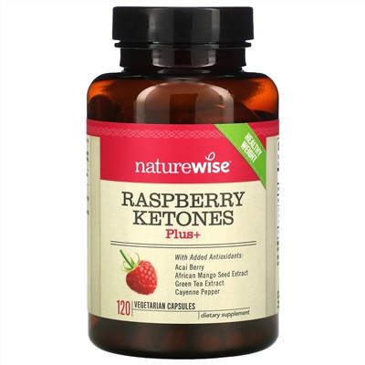 NatureWise, Кетоны клубники Плюс, 120 вегетарианских капсул