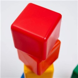 Кубики детские, пластиковые, цветные, 12 штук, 6 × 6 см