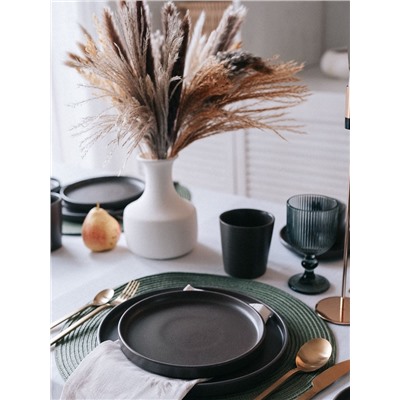 Набор тарелок Доляна «Гранит», 4 шт., d=26 см, керамика, коричневый