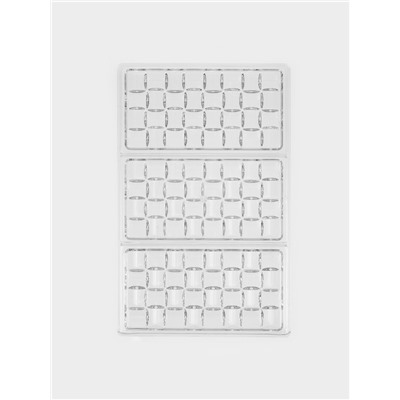 Форма для шоколада KONFINETTA «Инфинити», 27.5×17.5×2.5 см, 3 ячейки 15.3×7.5×0.8 см, прозрачная