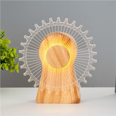 Светильник сенсорный «Колесо» LED крутится 6 Вт USB 15×4×16 см RISALUX