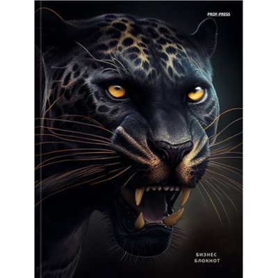 Бизнес-блокнот А5  80л клетка "ДИКИЙ РЁВ" Б80-9584 Проф-Пресс