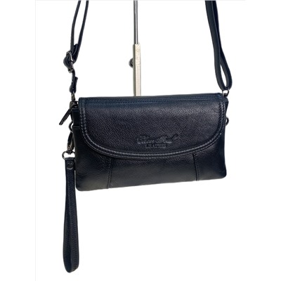 Женская сумка из натуральной кожи, цвет черный