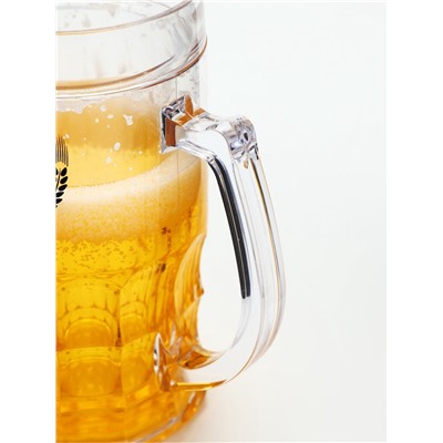 Кружка пивная охлаждающая «Настоящему мужику», 420 мл, пластик