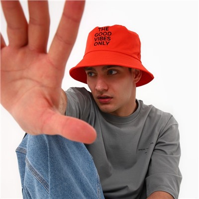 Панама Good vibes, оранжевая, р-р 56