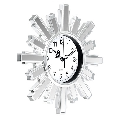 УЦЕНКА Часы настенные интерьерные «Солнце», дискретный ход, 25.5×25.5 см, циферблат d=11 см, золотистые, от батарейки 1×АА