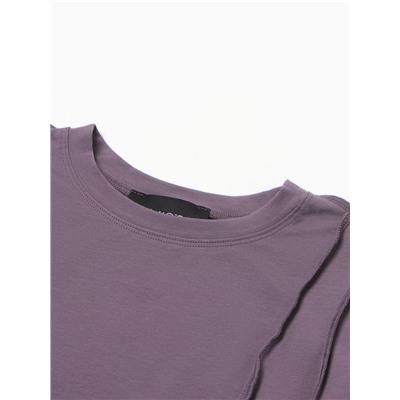 Лонгслив с декоративными швами MIST, размер 42, графитовый