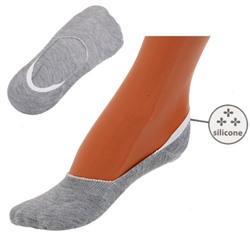 Носки женские р. 35-40 серые/силикон пятка / G307-G /уп 100/ПАРА