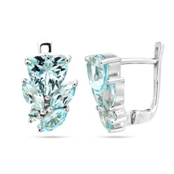 Серьги из серебра топаз, Марина