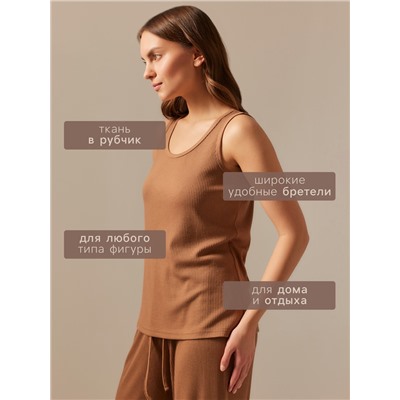 Майка домашняя женская SL HOME Soft Home, размер L, кофейная