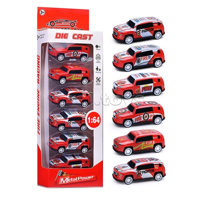 Набор машин "Пожарные гонки" в коробке