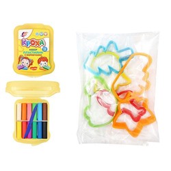 Пластилин восковой 12цв 180гр. "Кроха" в контейнере 35С 2312-08 Луч