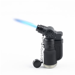 Газовая горелка туристическая с пьезоподжигом, 2.4×4.6×7.8 см, чёрная