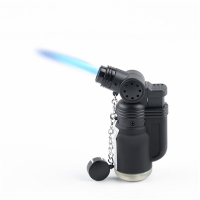 Газовая горелка туристическая с пьезоподжигом, 2.4×4.6×7.8 см, чёрная