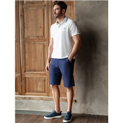 Футболка-поло из фактурного трикотажа